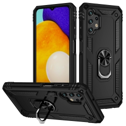 Samsung Galaxy A13 4G Θήκη Μαύρη Με Σταντ Shockproof TPU + PC Phone Case with Holder Black