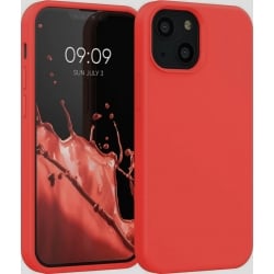 iPhone 13 mini Θήκη Σιλικόνης Κόκκινη Soft Touch Silicone Rubber Soft Case Red