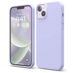 iPhone 14 Plus Θήκη Σιλικόνης Μωβ Soft Touch Silicone Rubber Soft Case Purple