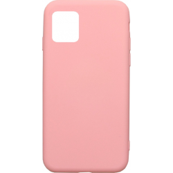 iPhone 12 mini Θήκη Σιλικόνης Ροζ Soft Touch Silicone Rubber Soft Case Pink