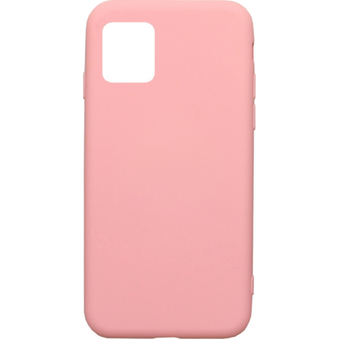 iPhone 12 mini Θήκη Σιλικόνης Ροζ Soft Touch Silicone Rubber Soft Case Pink