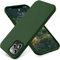 iPhone 12 / 12 Pro Θήκη Σιλικόνης Πράσινη Soft Touch Silicone Rubber Soft Case Green