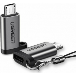 Ugreen Μετατροπέας USB-C female σε micro USB male Γκρι (50590)