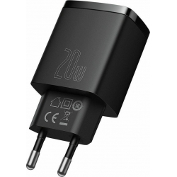 Baseus Φορτιστής Χωρίς Καλώδιο με Θύρα USB-A και Θύρα USB-C 20W Power Delivery / Quick Charge 3.0 Μαύρος CCXJ-B01